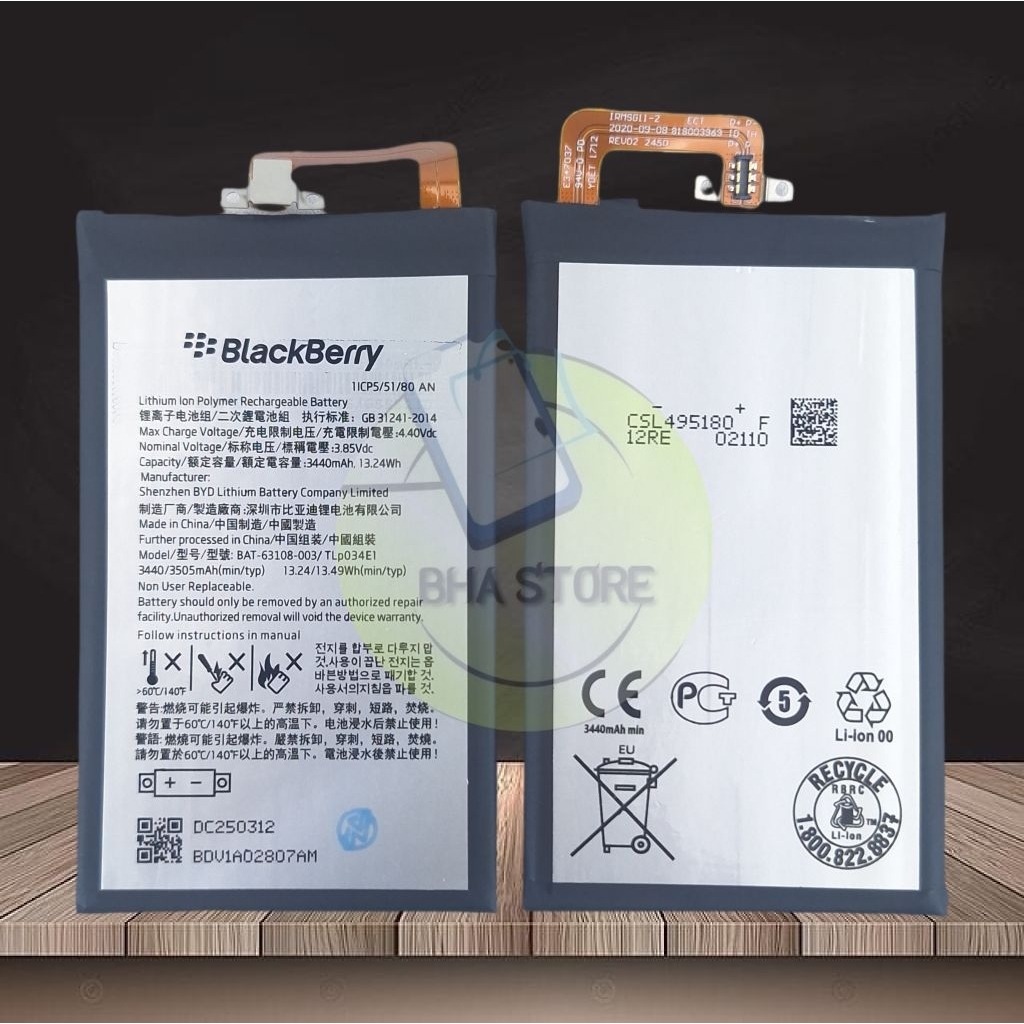 BATERAI BATRE BLACKBERRY KEYONE / BB KEY ONE BB100 HIGH QUALITY BATTERY