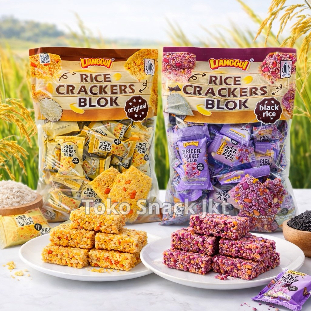[HALAL] JIPANG BERAS I RICE CRACKERS BLOK I KACANG ORIGINAL BERAS HITAM VIRAL Kue Lebaran Best