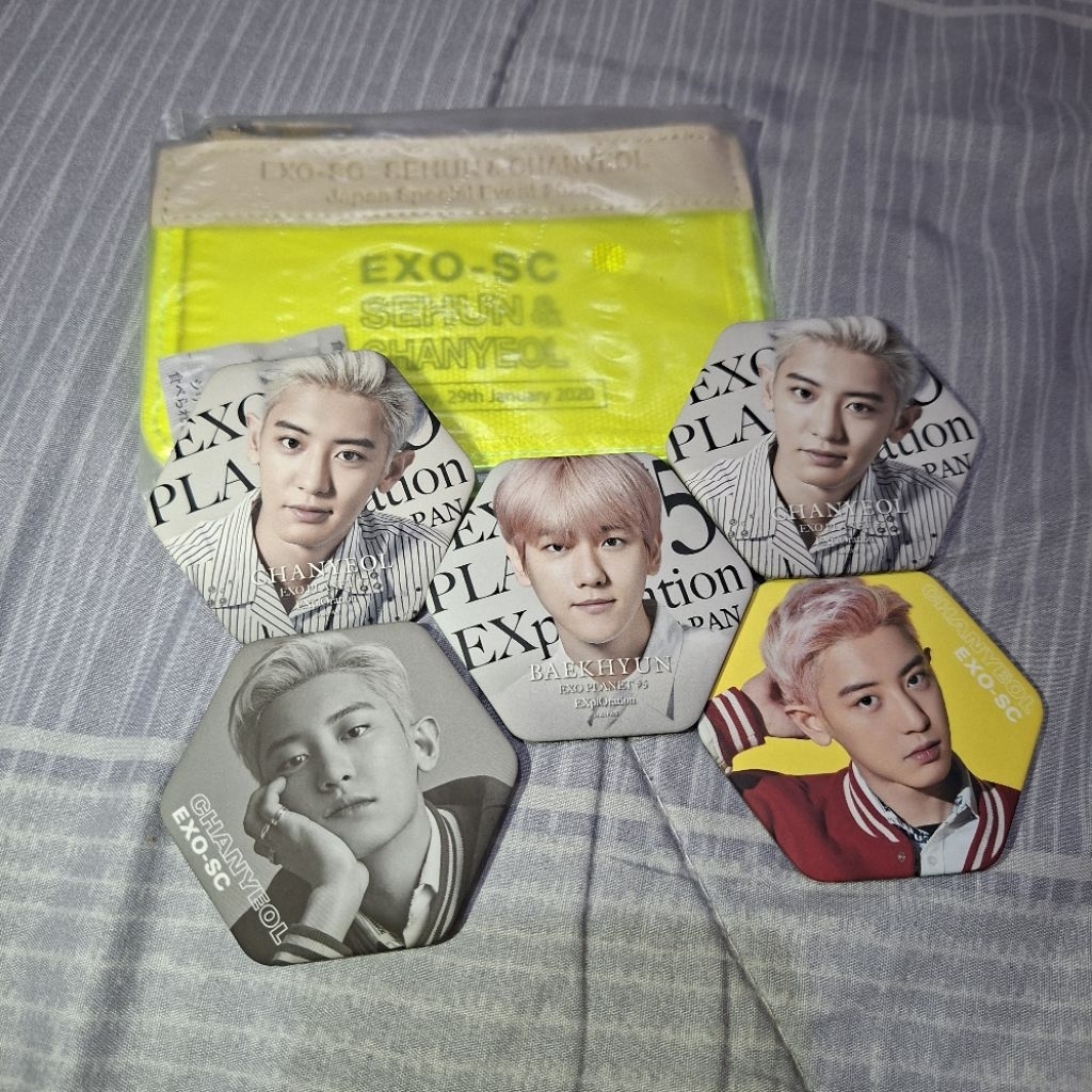 merch exo exo-sc chanyeol cy baekhyun pin exploration japan + wallet
