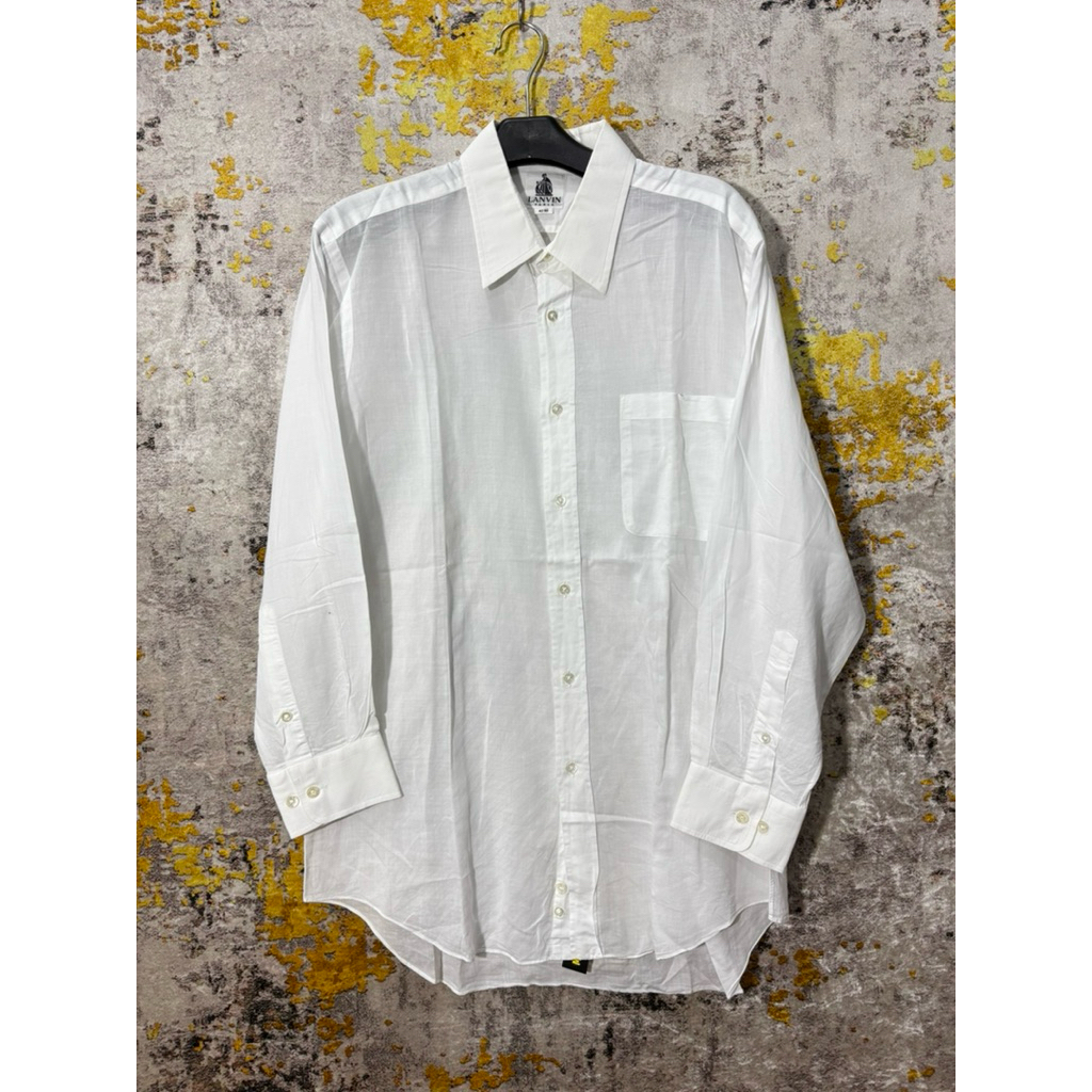 kemeja putih 583 lanvin size L P74 L55 LD 110