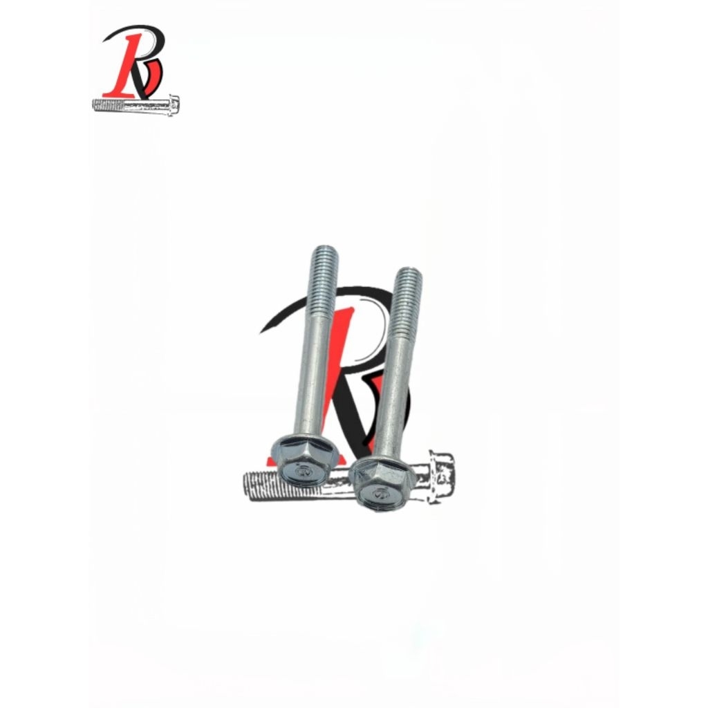 Baut Bolt Flange topi 10 panjang 5cm m6x50 genio original