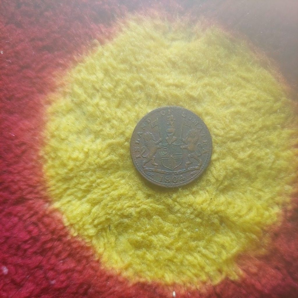 Koin tua island of sumatra 1804 asli