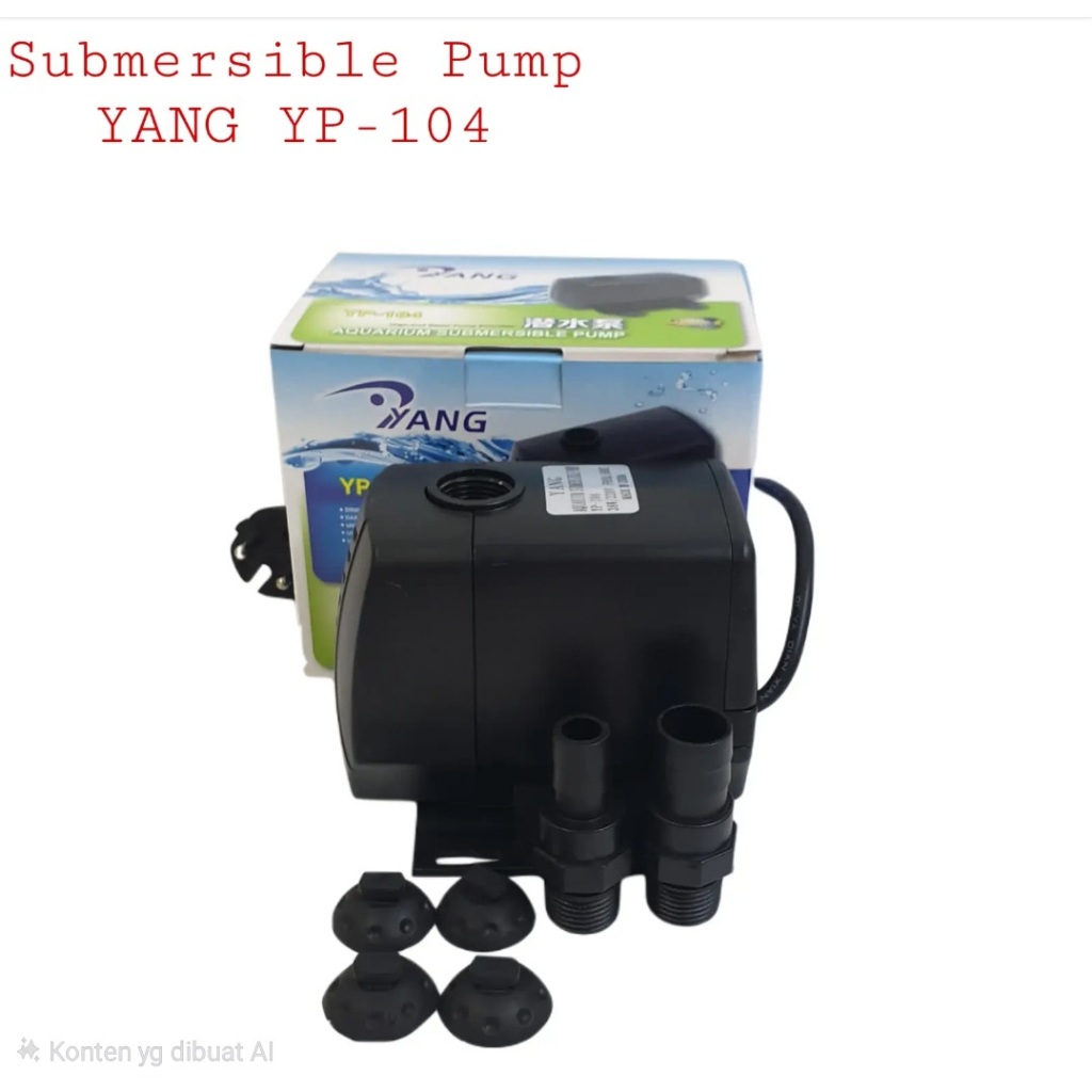 YANG YP 104 YP104 YP-104 Pompa Air Celup Pompa Kolam Aquarium Spesifikasi