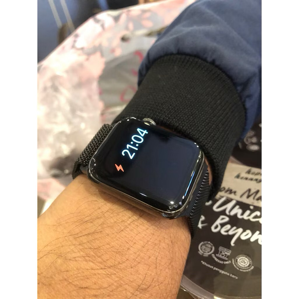 {READY SIAP KIRIM} PRELOVED Apple iWatch Series 6 44 mm Black Stainless Steel Second ORIGINAL / Jam 