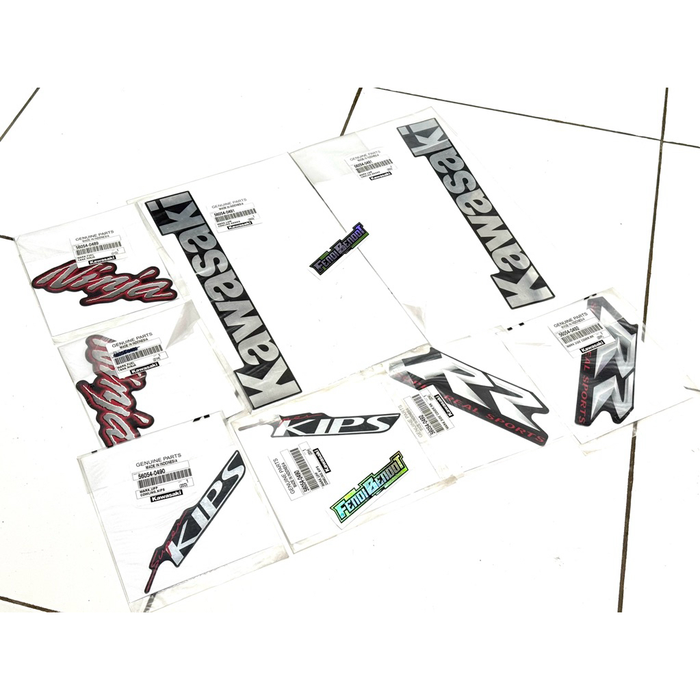 ( NOS ) STRIPING STIKER STICKER SET NINJA RR OLD HITAM 2009 ORIGINAL