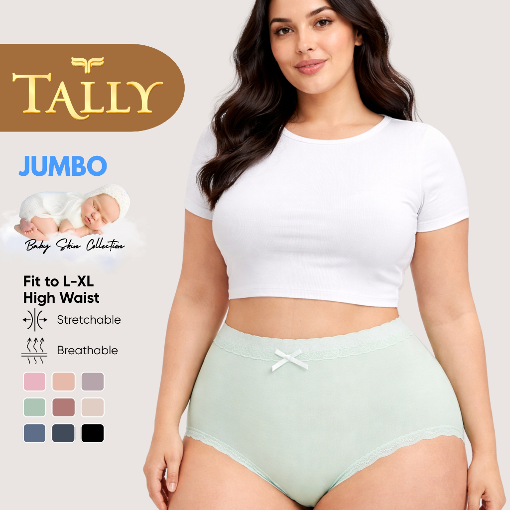 TALLY CD 9704 - 9705 Celana Dalam Wanita Fit to L - XL Bahan Baby Skin Premium Collection Super Lemb