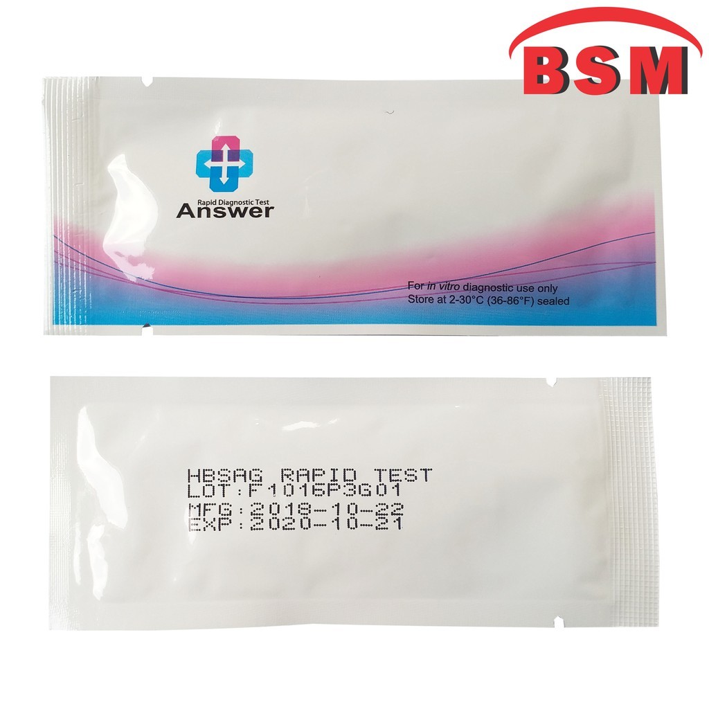 HBSAG Strip Test Hepatitis B HBS AG STRIP INST Answer