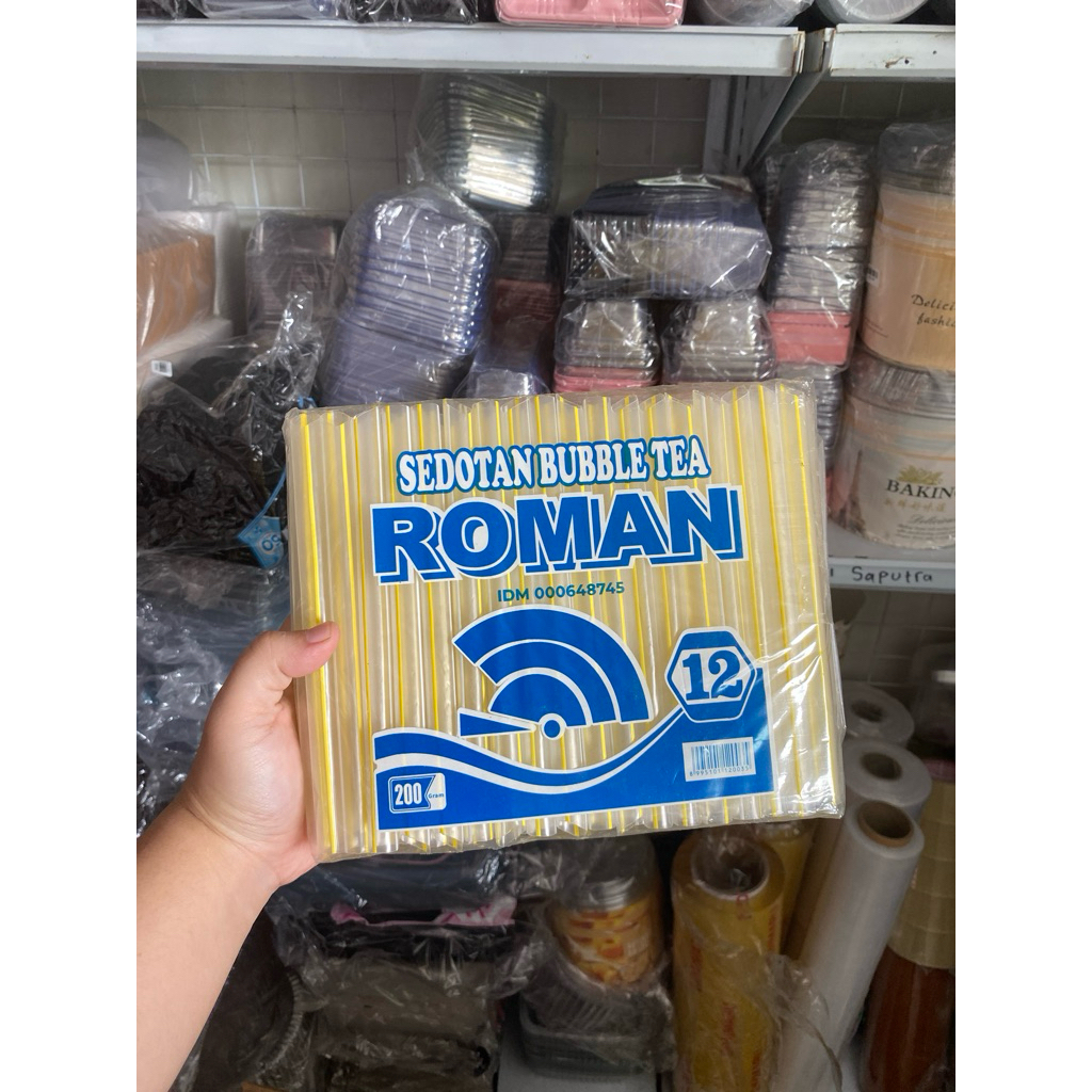 SEDOTAN BOBA SEDOTAN JUS 12mm SEDOTAN WARNA ROMAN