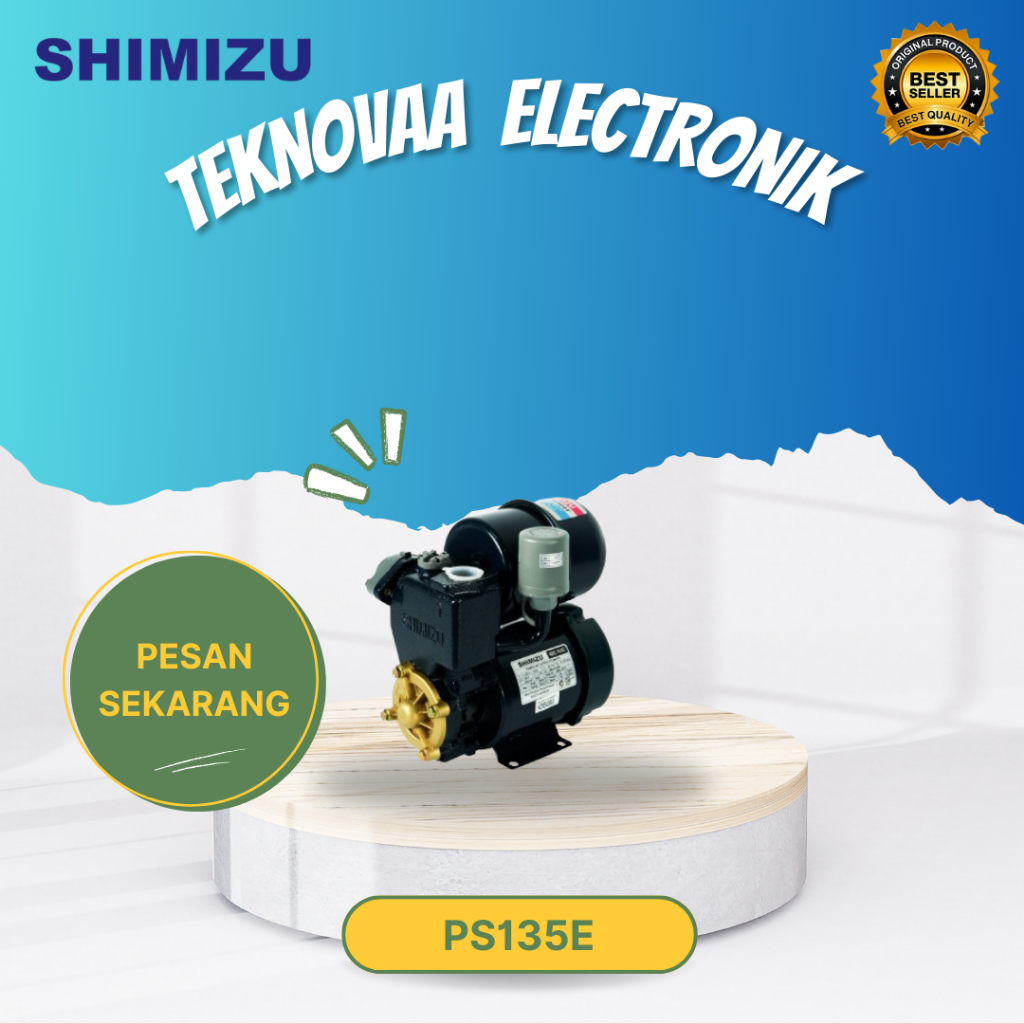 SHIMIZU POMPA AIR PS 135 E AUTOMATIC PUMP/PS135E/PS-135E/PS-135 E/PS135/ORIGINAL SHIMIZU GARANSI