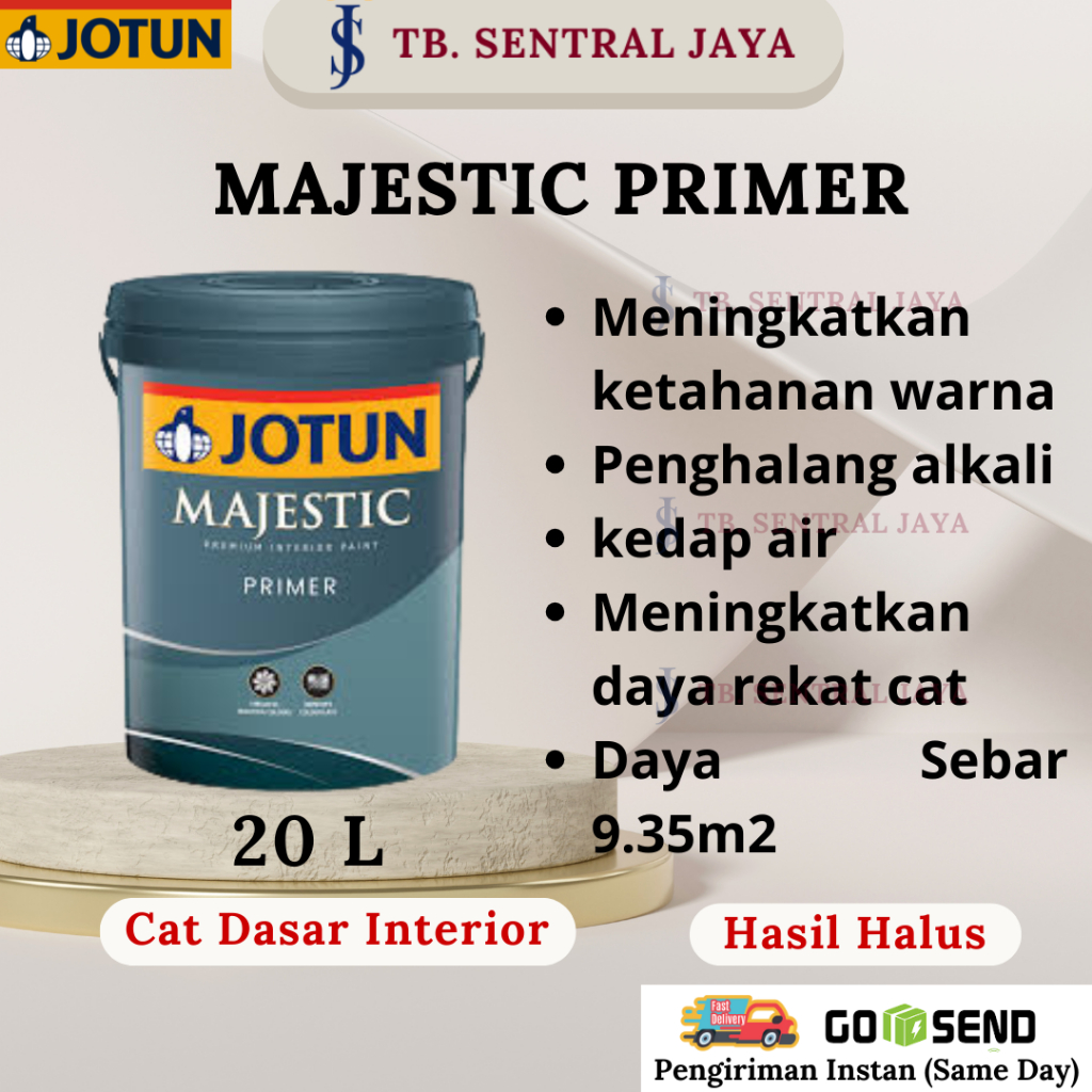 Jotun Majestic Primer 20L/Cat Dasan Jotun Interior/Cat Primer Tembok Dalam/