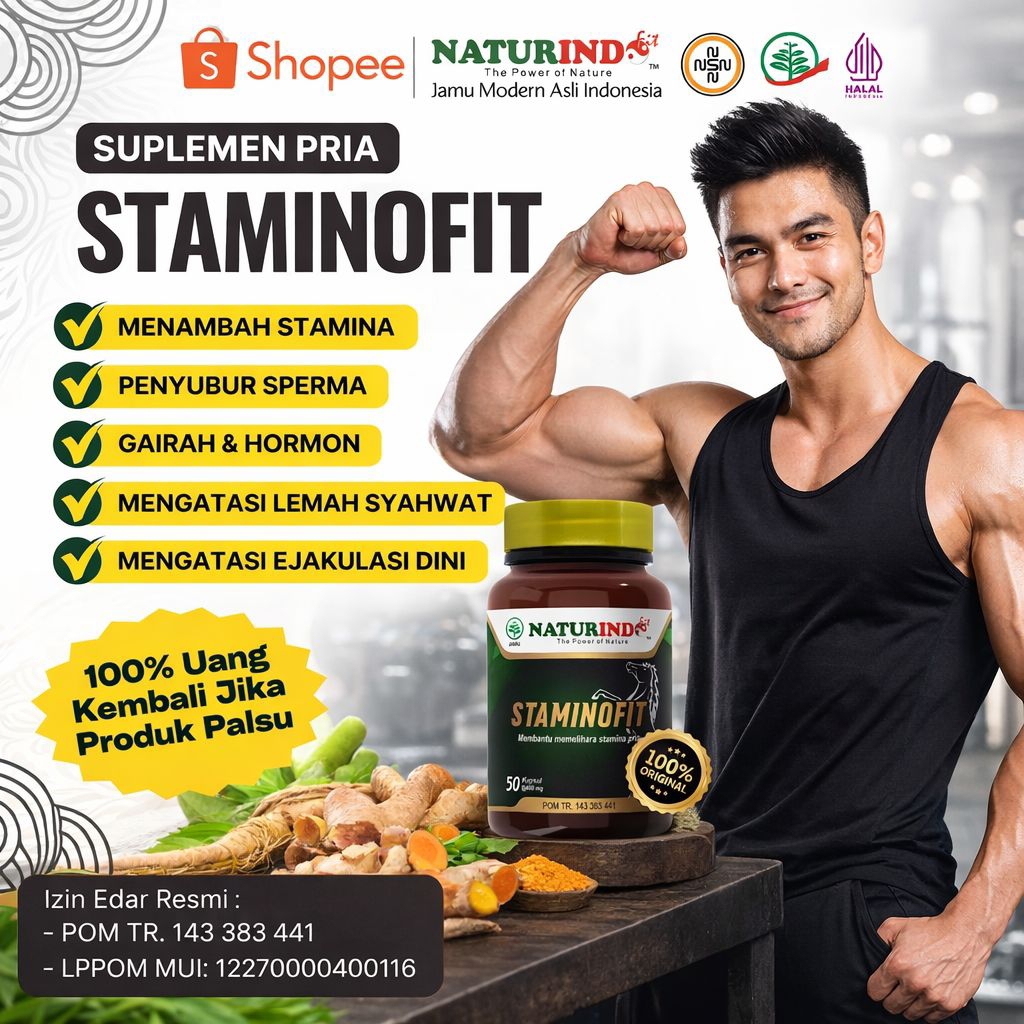 STAMINOFIT Naturindo - Obat Kuat Stamina Pria Tahan Lama Ejakulasi Dini Meningkatkan stamina Herbal