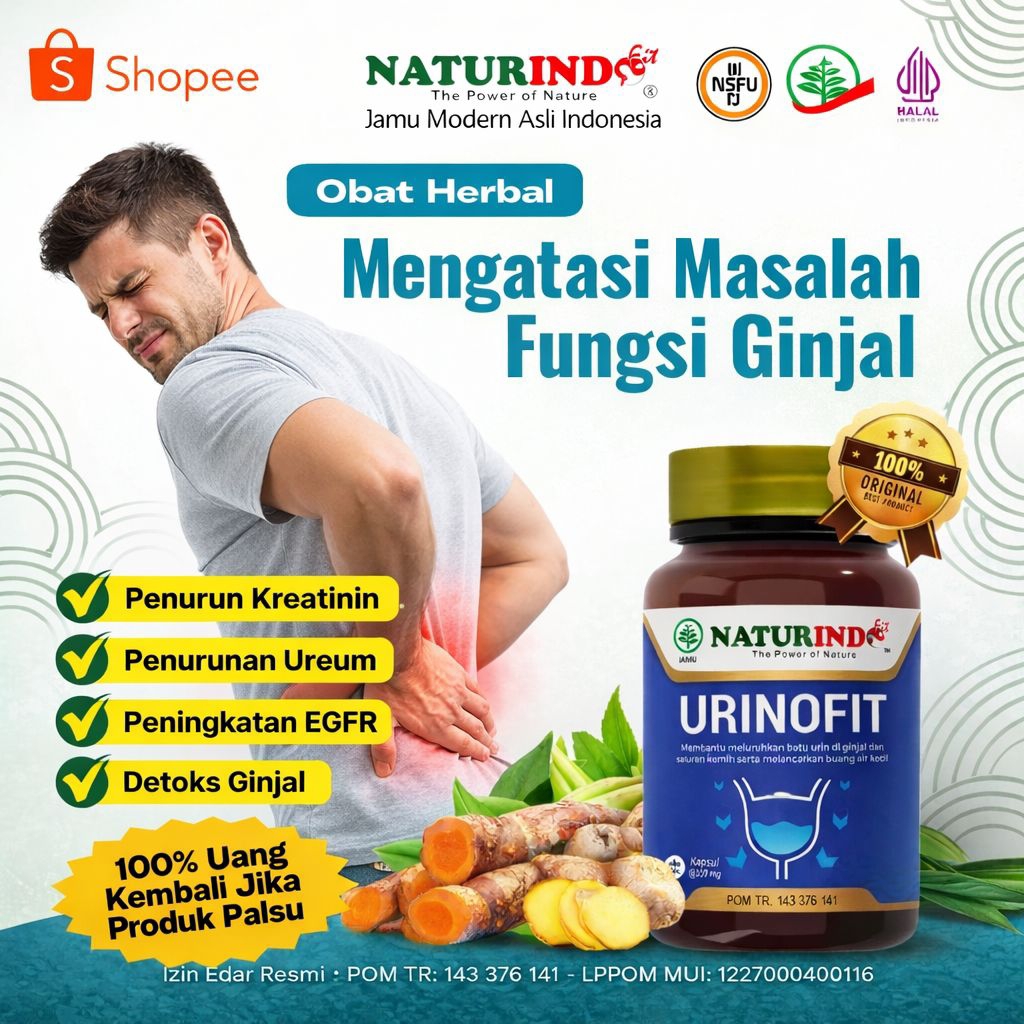 URINOFIT: Obat Batu Ginjal Kencing Batu Infeksi Saluran Kemih Herbal Ginjal Kencing Tidak Tuntas Oba