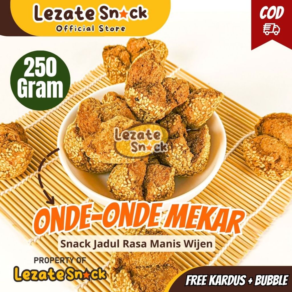 Onde Onde Ketawa Wijen 250GR Murah Enak Empuk Kualitas Premium / Kue Jadul Onde Onde Kue Keciput Sen