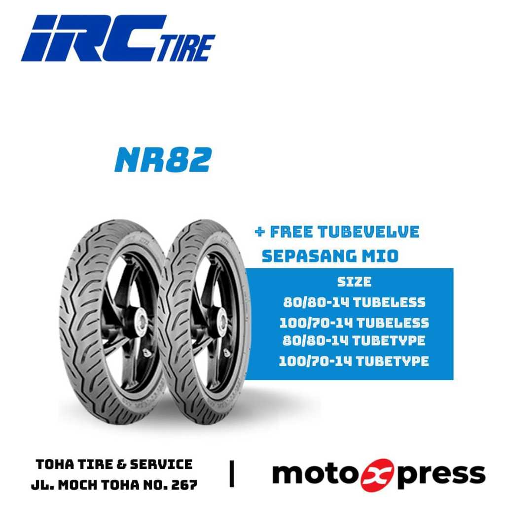 Sepasang Mio Gear, Fino Grande, X-Ride 80/80-14 & 100/70-14 Tubeless & Non Tubeless Ban Matic