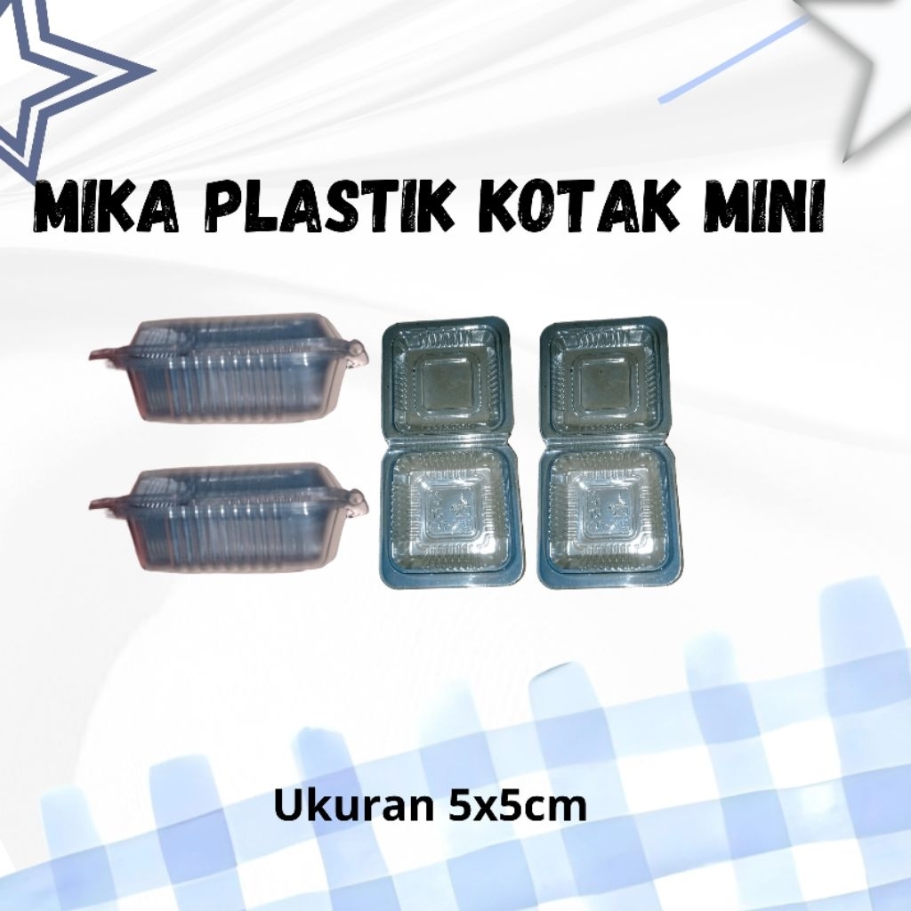 mika kotak kecil mika kecil mini mika plastik kecil bening mika mika kecil kue mika klepon