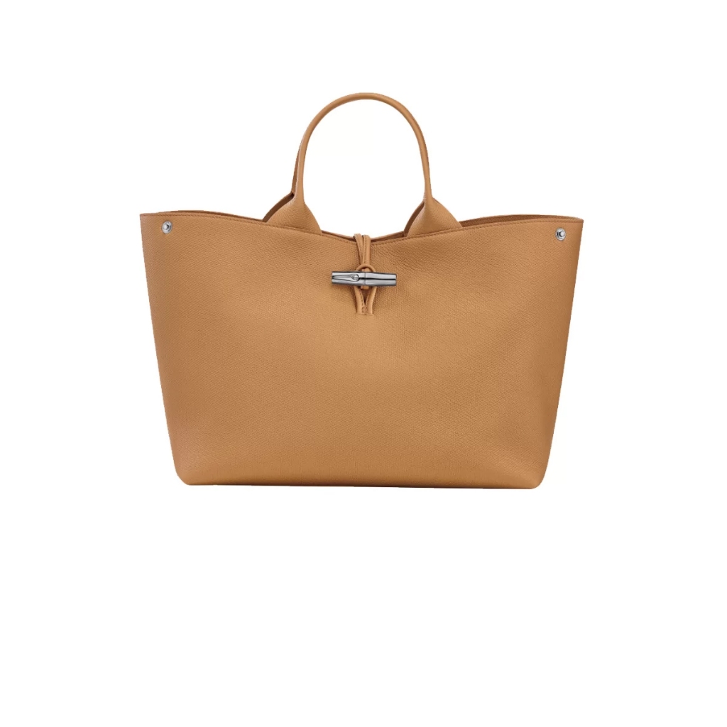 Geeluxury Le Roseau L Handbag Walnut Leather