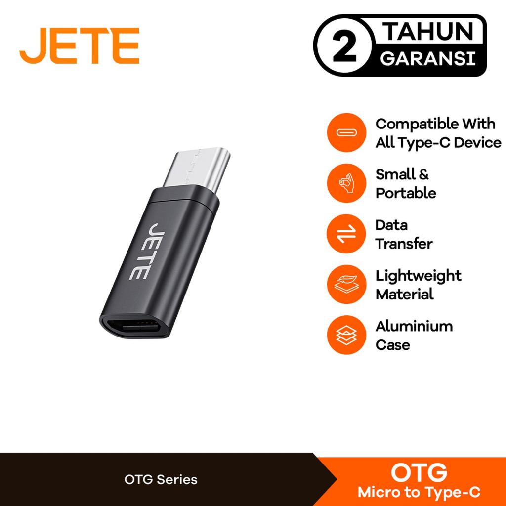 JETE OTG HP Micro to Type C JETE - Garansi 2 Tahun Rusak Tukar Baru
