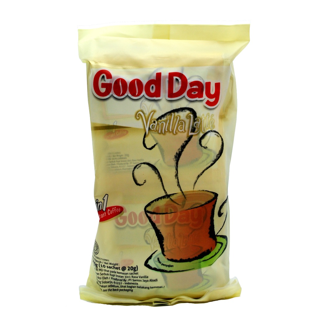 Good Day Vanilla Latte 10 Sachet – Kopi Susu Vanila Creamy - Ready Stock Langsung diantar dari pasar