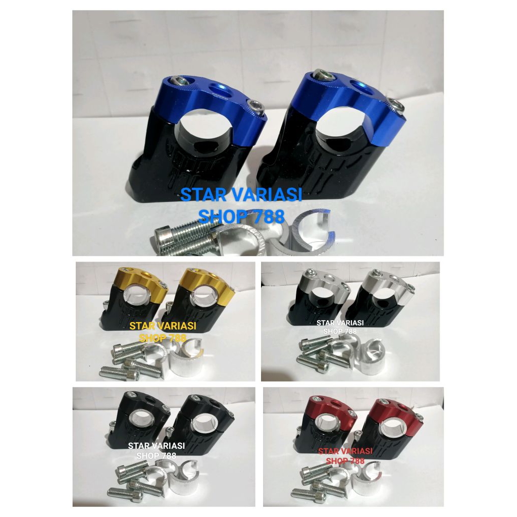 RAISER STANG PEMUNDUR STANG MIRING FULL CNC UNIVERSAL MOTOR VIXION XABRE NINJA MEGAPRO RX KING DLL