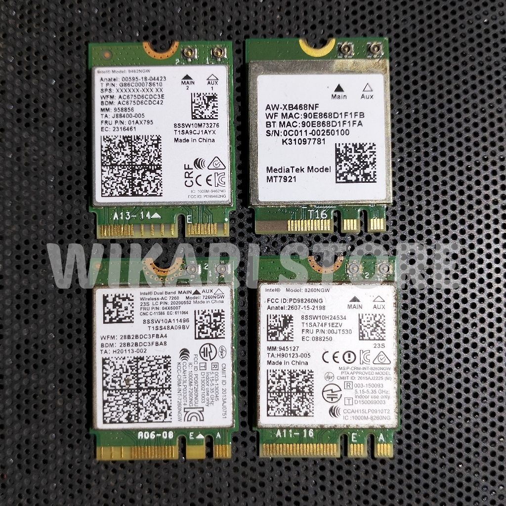 Wifi card laptop ac9560, ac8265, ac7265, ac3165, wifi 5 6 6E, bluetooth, intel, mediatek, M.2 NGFF