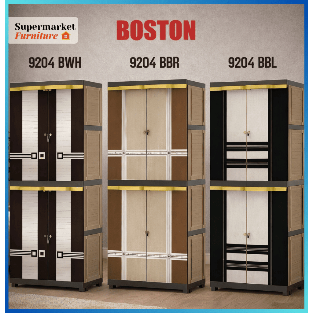 LEMARI PAKAIAN NAIBA BOSTON 4 SUSUN MINIMALIS 9204 LEMARI PAKAIAN MINIMALIS