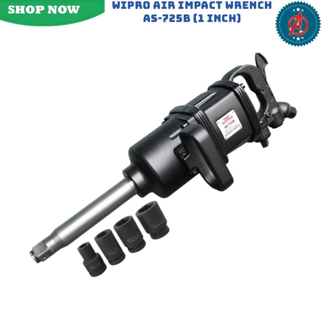 Wipro As-725B / Air Impact Wrench 1 inch AS 725B / Alat Buka Baut Roda Truck - Alat Buka Baut Angin 