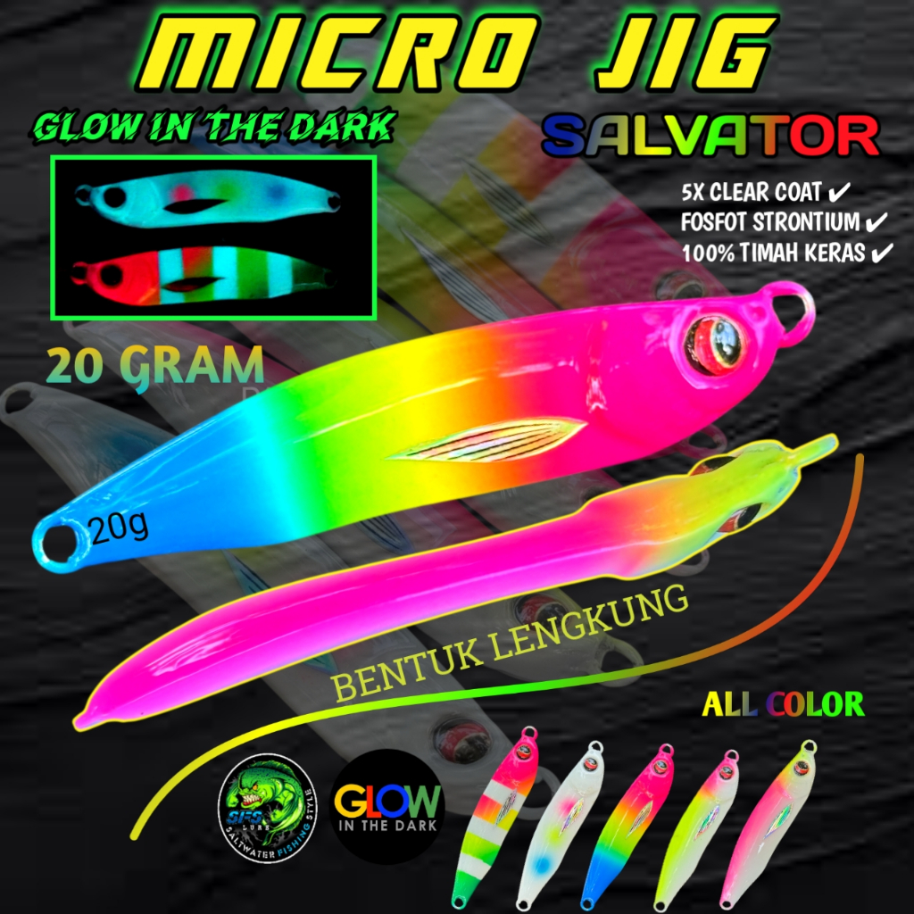 Umpan Pancing Metal Jig FUL GID 20gram Salvator Full Gid 20gram Micro Jig Copy Exodus metal jig assi