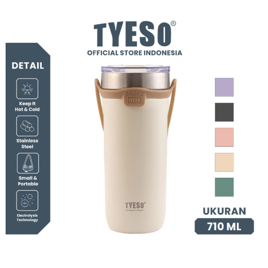 [PRELOVED] Tyeso Botol Minum Sedotan 710ml TS-8767 Tumbler Vacuum Insulated Stainless Steel
