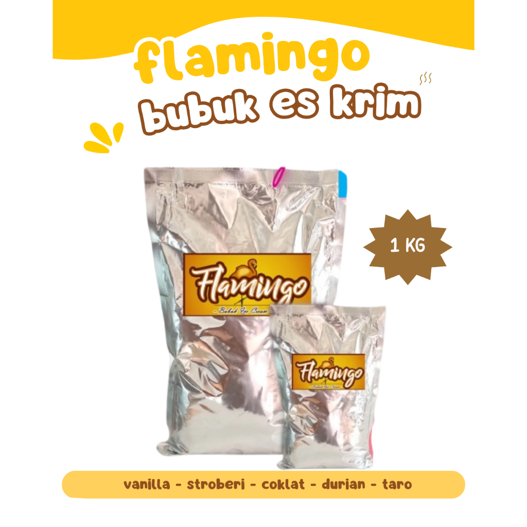 Bubuk Es Krim Flamingo 1 Kg Tepung Es Krim Aneka Rasa Tepung Hard Es Krim Tepung Es Cream Kiloan