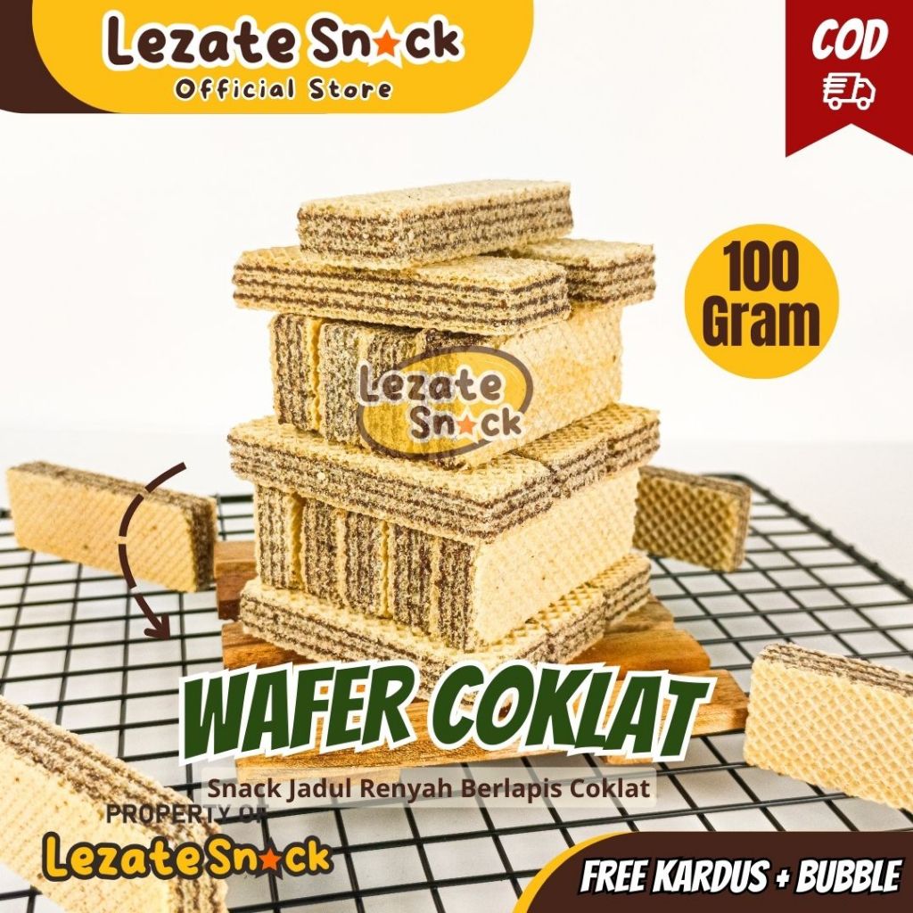 Wafer Coklat Classic Nissin 100gr Kiloan Murah Enak / Waffer Chocolate Jadul Murah Kiloan Barcelona 