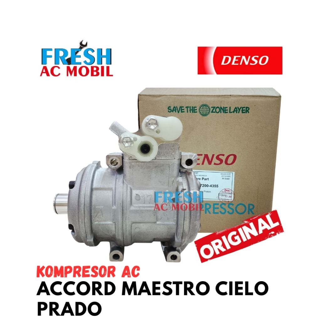 Kompresor AC 17A Proton Accord Maestro Prado Elf 17A Original Denso Compressor AC L300 Traga Origina