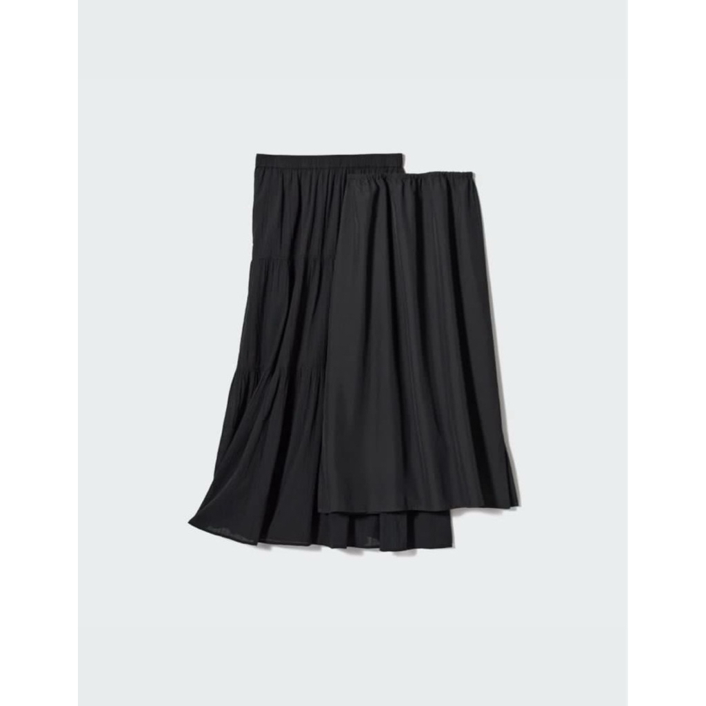 PL Uniqlo - Crinkle Cotton Tiered Skirt