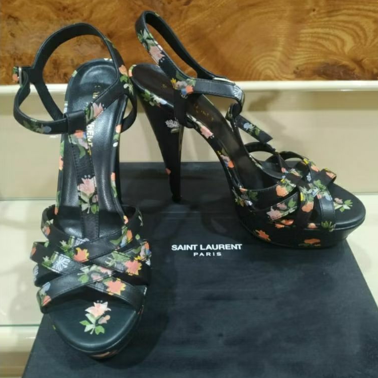 YSL SAINT LAURENT HEELS Sepatu Hak Tinggi Wanita AUTHENTIC