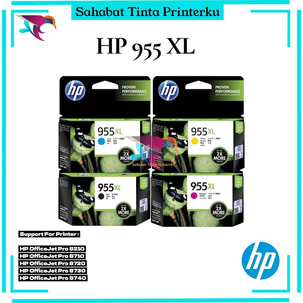 Tinta Cartridge HP 955XL Untuk Printer HP OfficeJet Pro 7740 8210 8710 8720 8730 8740