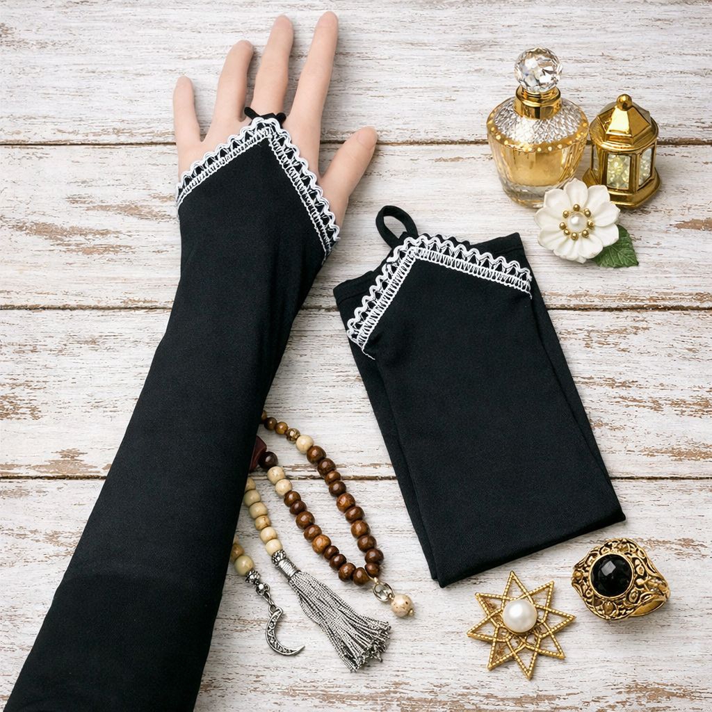 Althaya - HANDSOCK CINCIN RENDA TANGAN PANJANG - UNTUK WANITA MUSLIMAH - BAHAN SPANDEK ADEM ELASTIS