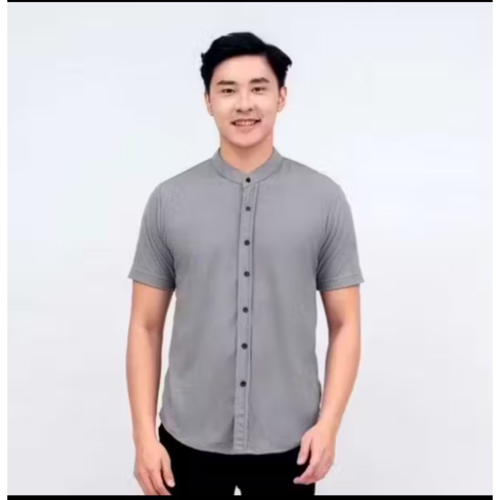 Kemeja Pria Lengan Pendek Kerah Shanghai koko
