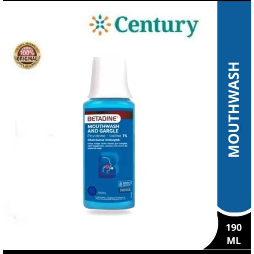 Betadine Mouthwash & Gargle/Betadine Kumur 190 ml/Betadine Gargle/Betadine Kumur 100 ml