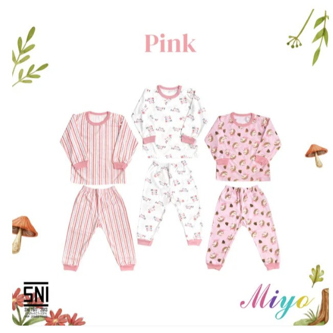 MIYO 1 PCS Baju Setelan Oblong Panjang2 & Pendek2 PRINT | Pakaian Bayi | Setelan Anak | SBP