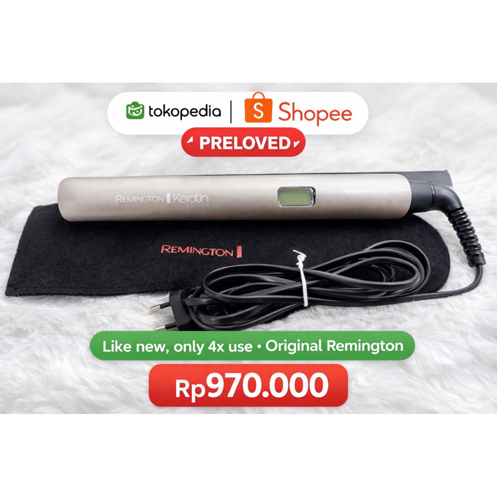 Remington Keratin Protect Hair Straightener catokan rambut Original Like New 4x Pakai