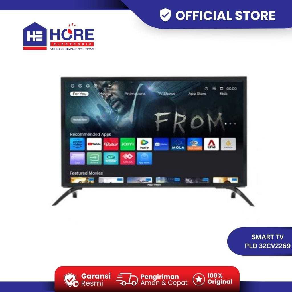 Polytron 32 Inch Smart Lite TV HD 32CV2269 -  WiFi, Youtube & Bluetooth Ready Garansi Resmi