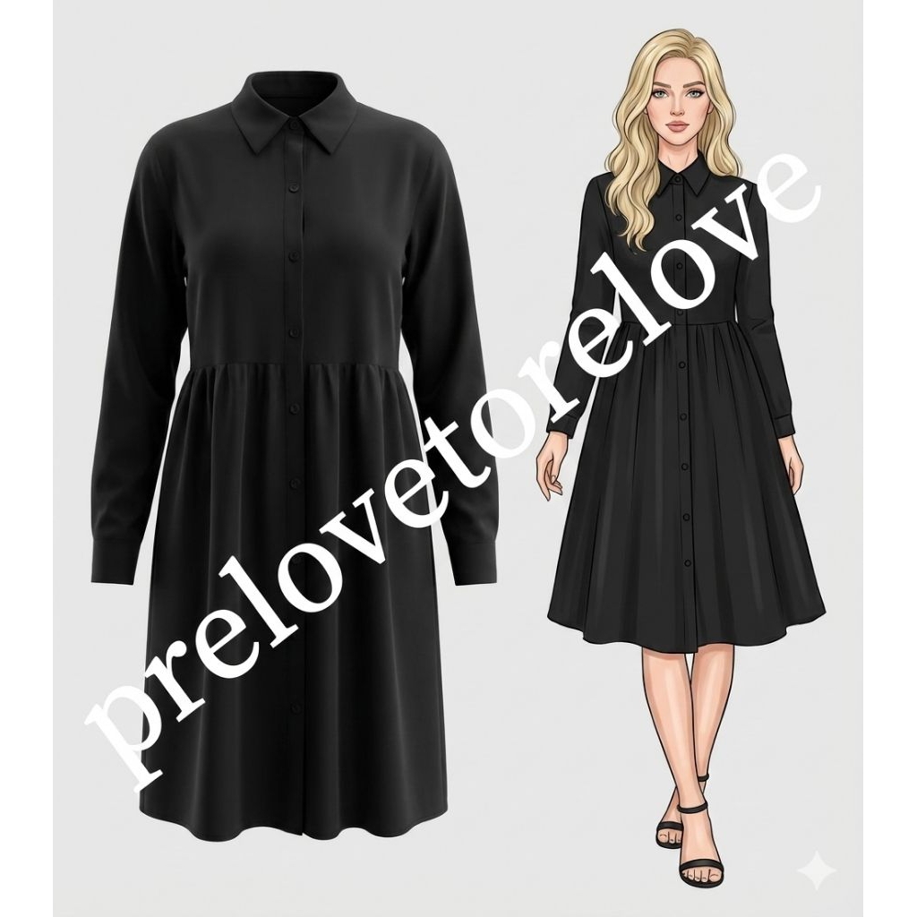 (prelove/second/bekas) Midi Dress Semi Formal Wanita