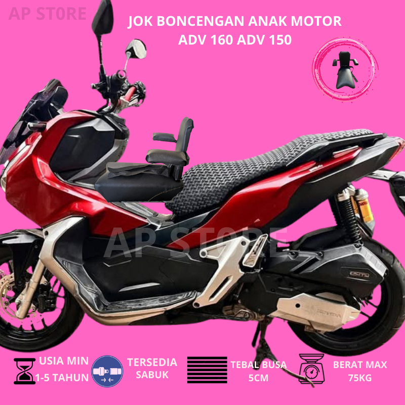 Jok Boncengan Anak Dengan Sandaran Motor ADV 150 ADV 160 Dudukan Anak Dengan Sandaran Motor ADV 150 
