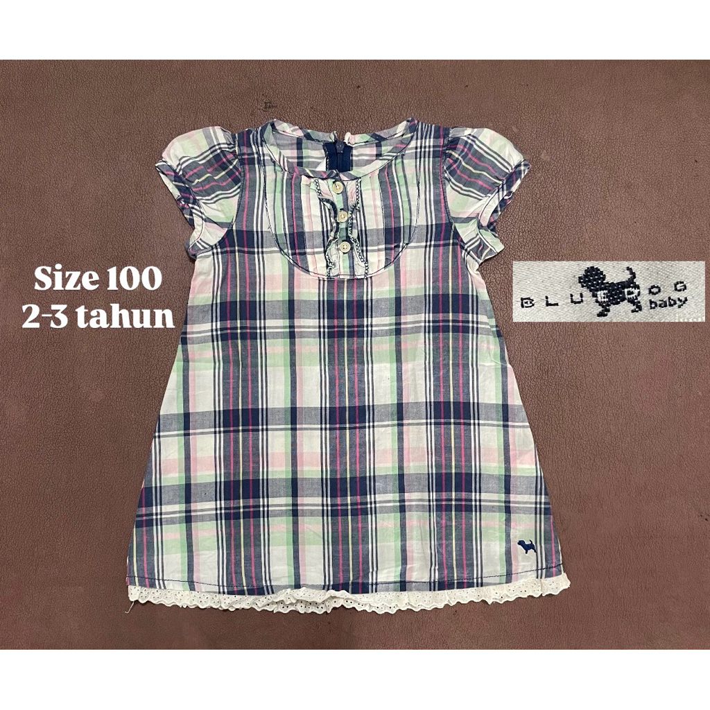 Dress BLUEDOG BABY Bahan Katun Anak Perempuan Usia 2-3 Tahun / Dress Katbol Anak Cewek 2 Tahun / OOT