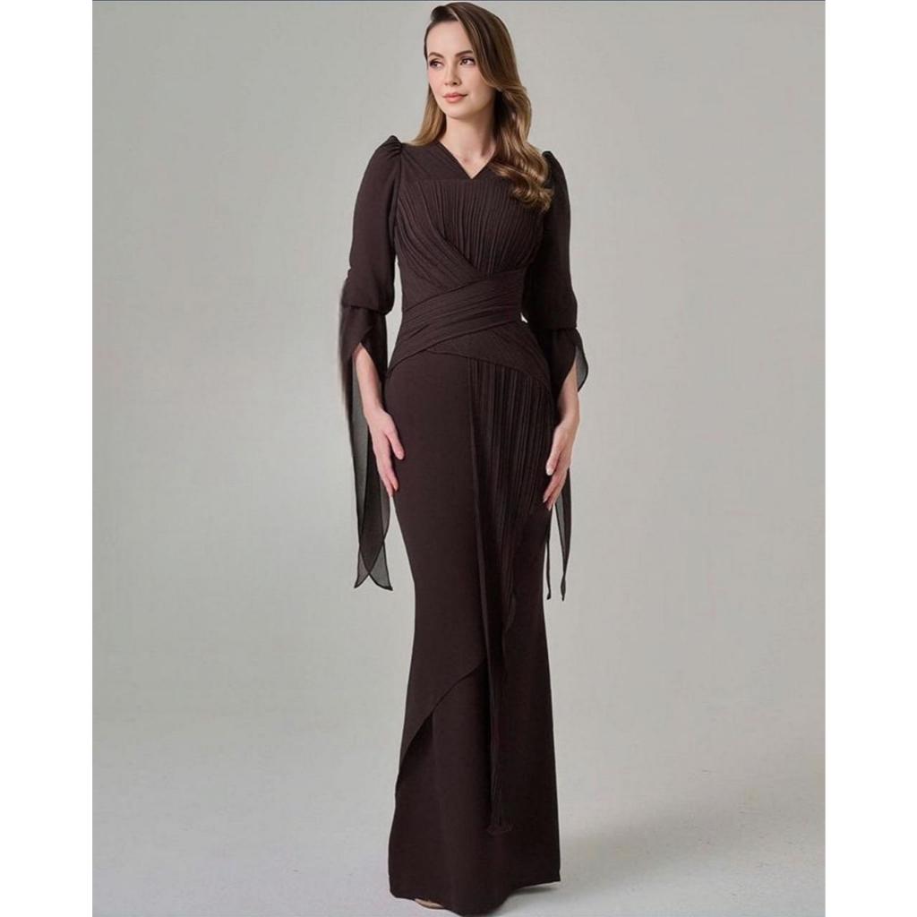 New Nerisa Dress Gaun Maxy Cantik Bahan Ceruty Babydoll Dress Mermaid Bridesnaid Malaysia Fashion Wa