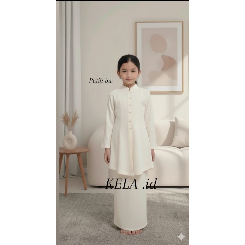 one set baju kurung melayu malaysia lebaran anak perempuan bahan toyobo premium