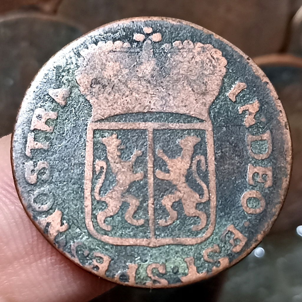 Koin Kuno Indonesia ( VOC ) 1 Duit Gelderland Tahun 1791