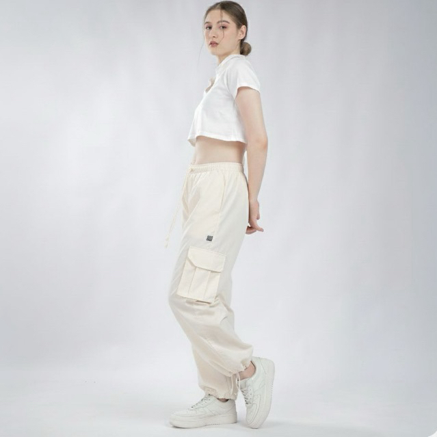 MGHT celana CARGO Wanita baggy long pants Loose kasual harajuku kargo Teachwear Stretwear pria wanit