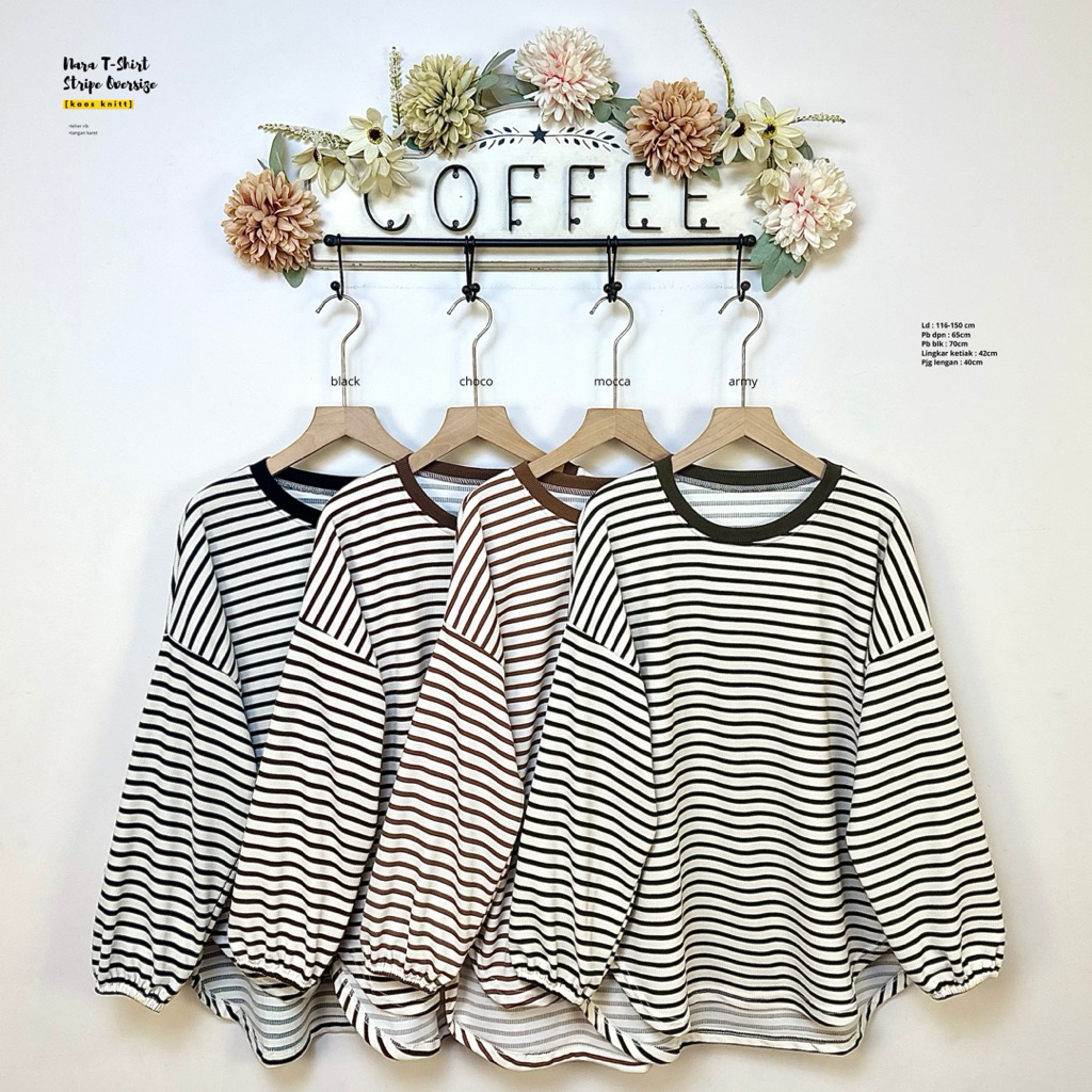 Nara T-shirt Stripe Oversize / Kaos Stripe Oversize