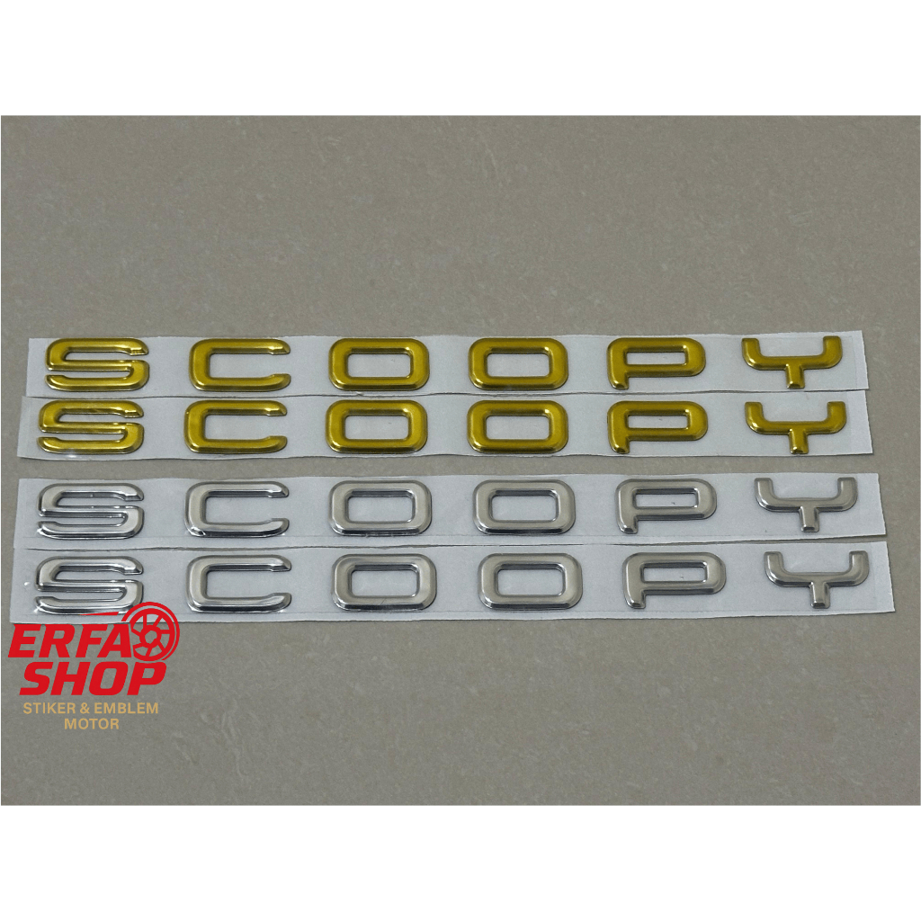 Emblem SCOOPY 2021 2022 2023 3D Timbul Keras Ukuran Seperti Original Emblem Logo Scoopy K2F1