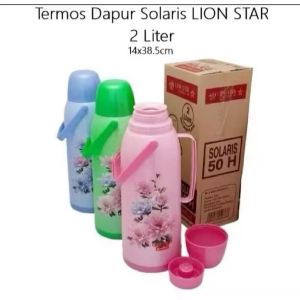 Termos Air Panas 2 Liter Lion Star Solaris Tahan Panas 48 Jam